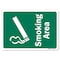 Signmission OSHA, 7" Height, Rigid Plastic, 10" x 7", Landscape, Smoking Area OS-MISC-P-710-L-19516 - alternate 1